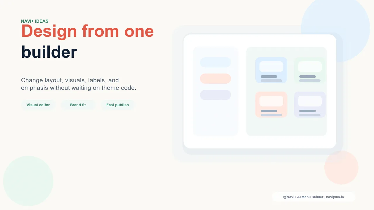 Solution illustration for Split-panel navigation — designing for stores that serve two distinct audiences