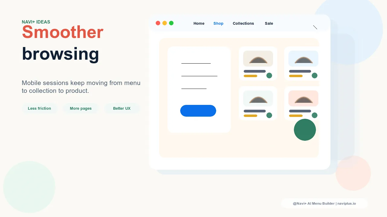 Outcome illustration for 70% of your visitors are on mobile — but your menu is driving them away