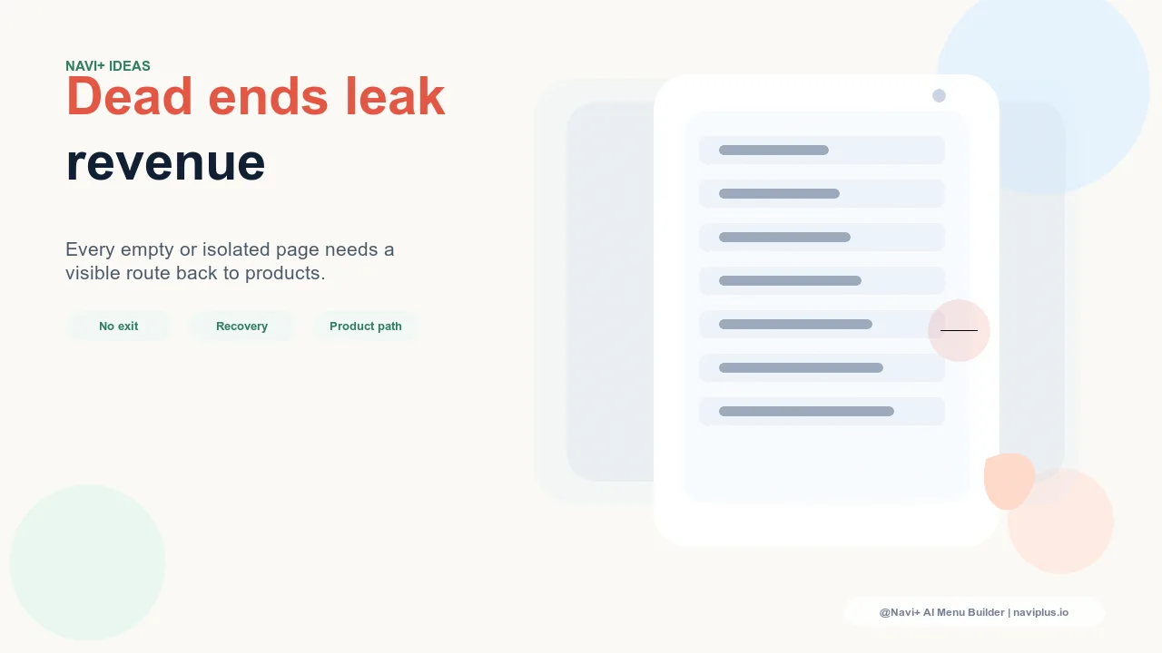 Shopper reaching a dead-end product page with no clear next step
