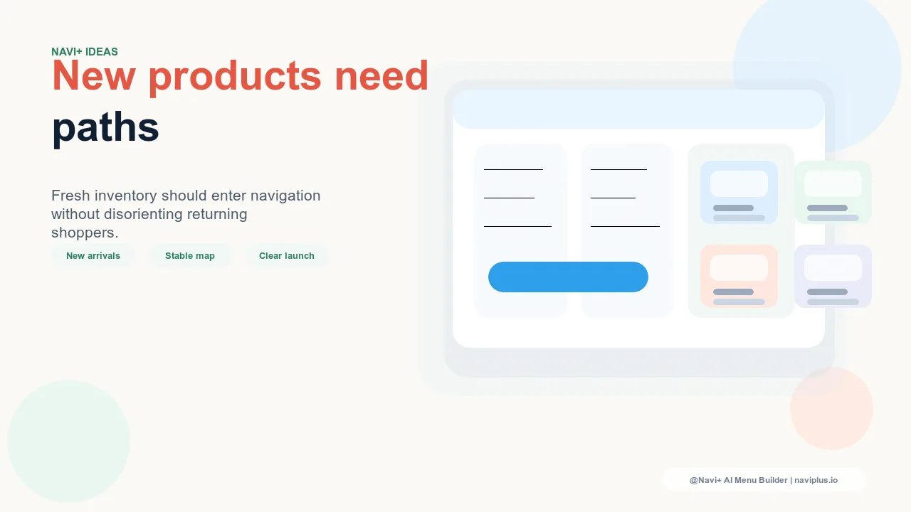 Integrating new products into existing store navigation without disorienting returning visitors