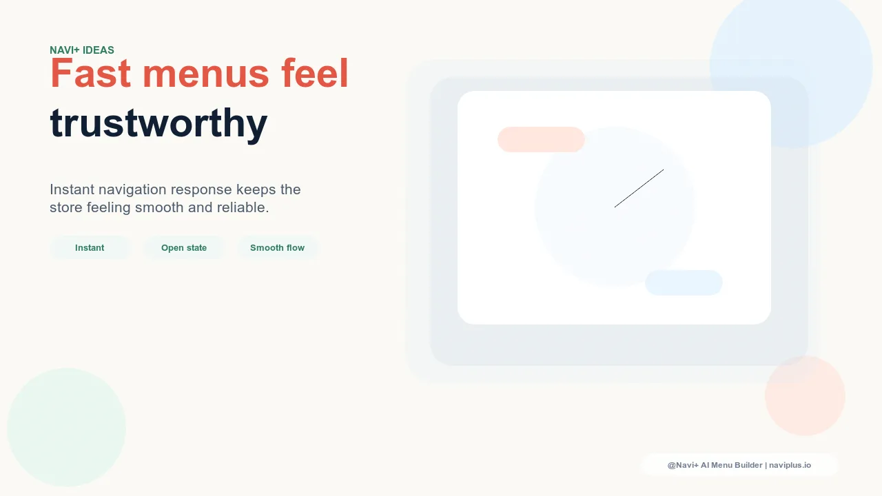 A mobile navigation opening instantly versus a delayed menu with a visible loading moment — the perception gap between fast and slow navigation response