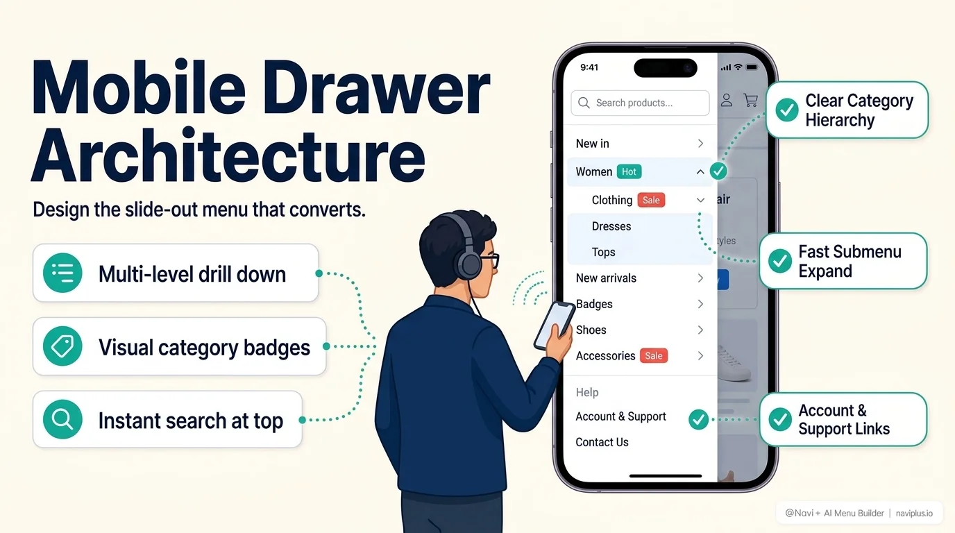 Mobile Navigation Drawer Menu Architecture and Best Practices