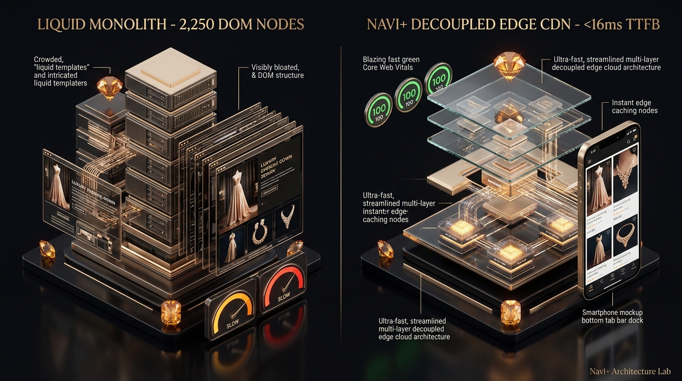 Shopify Amber Theme Review: Textile Bolt Monolith vs. Decoupled Edge Architecture