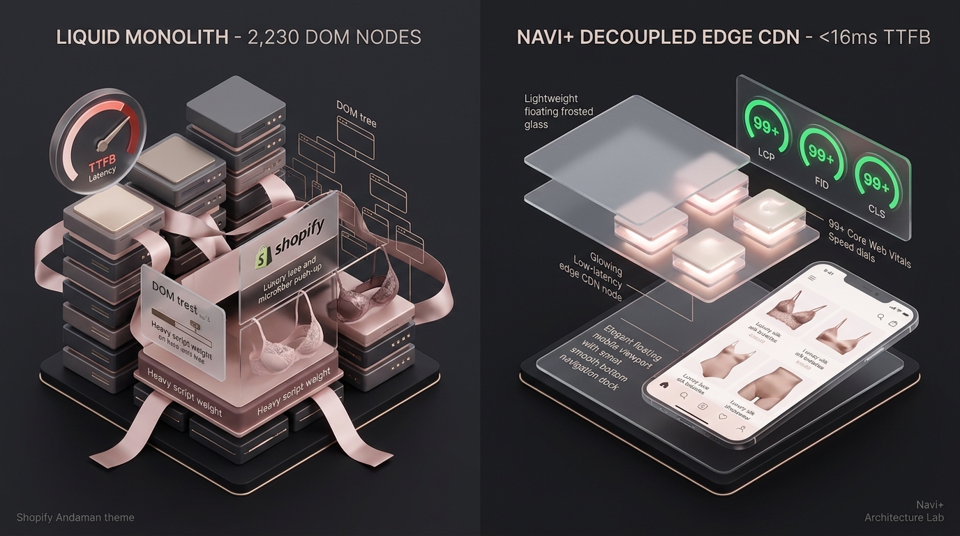 Shopify Andaman Theme Review: Textile Bolt Monolith vs. Decoupled Edge Architecture