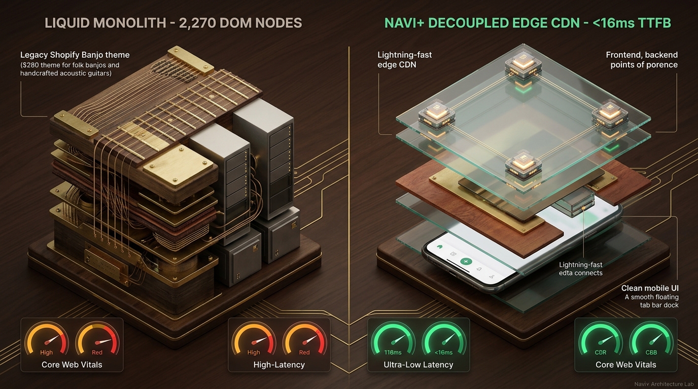 Shopify Banjo Theme Review: Textile Bolt Monolith vs. Decoupled Edge Architecture