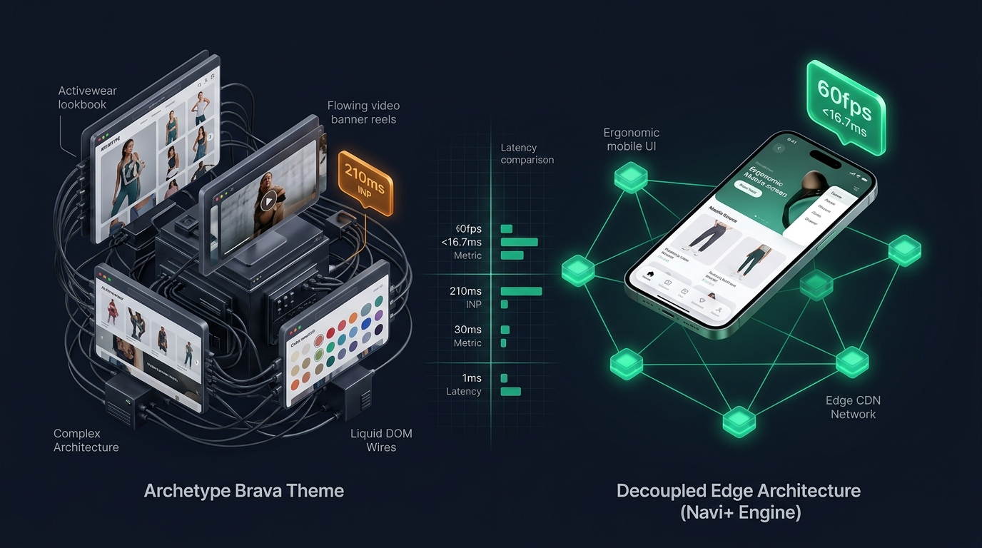 Shopify Brava Theme Review: Archetype Monolith vs. Decoupled Edge Architecture