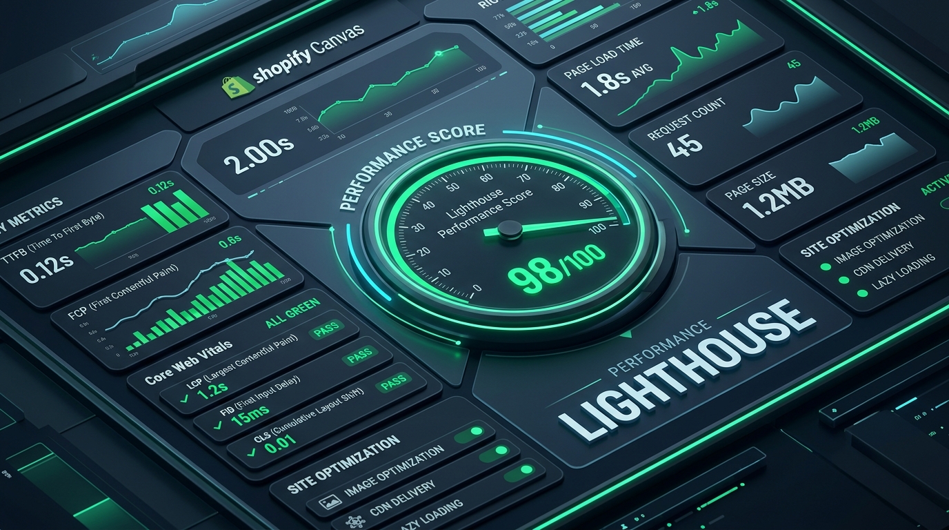 Shopify Canvas Page Speed and Lighthouse Performance Metrics