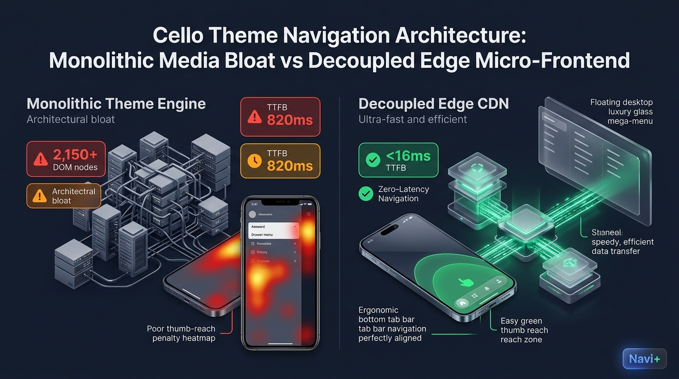 Shopify Cello Theme Review: Webibazaar Multimedia Monolith vs. Decoupled Edge Architecture