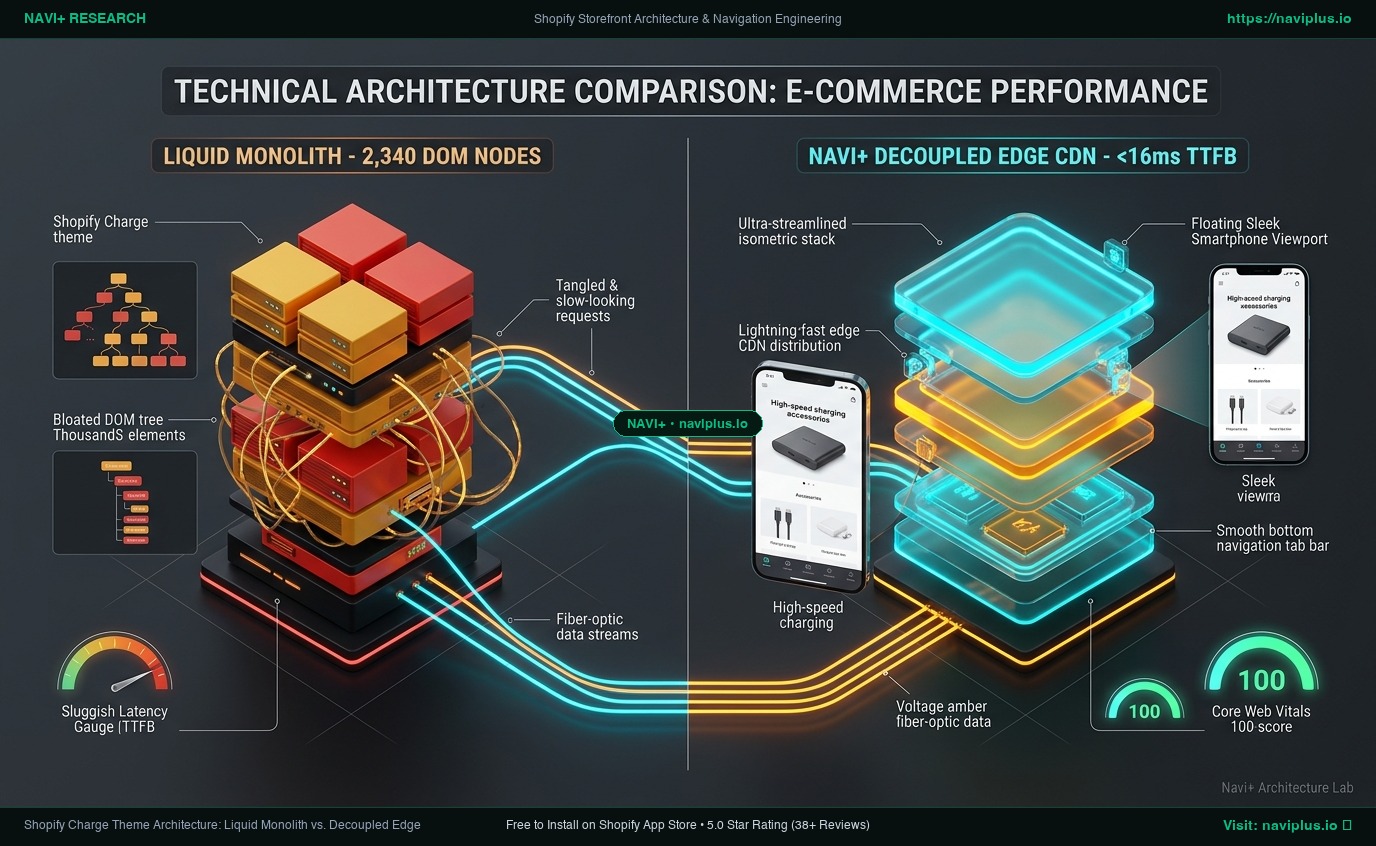 Shopify Charge Theme Review: High-Velocity Tech Monolith vs Decoupled Edge Architecture