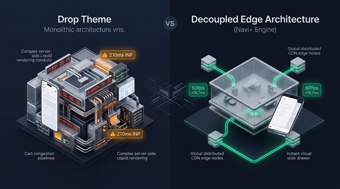 Shopify Drop Theme Review: We are Underground Monolith vs. Decoupled Edge Architecture