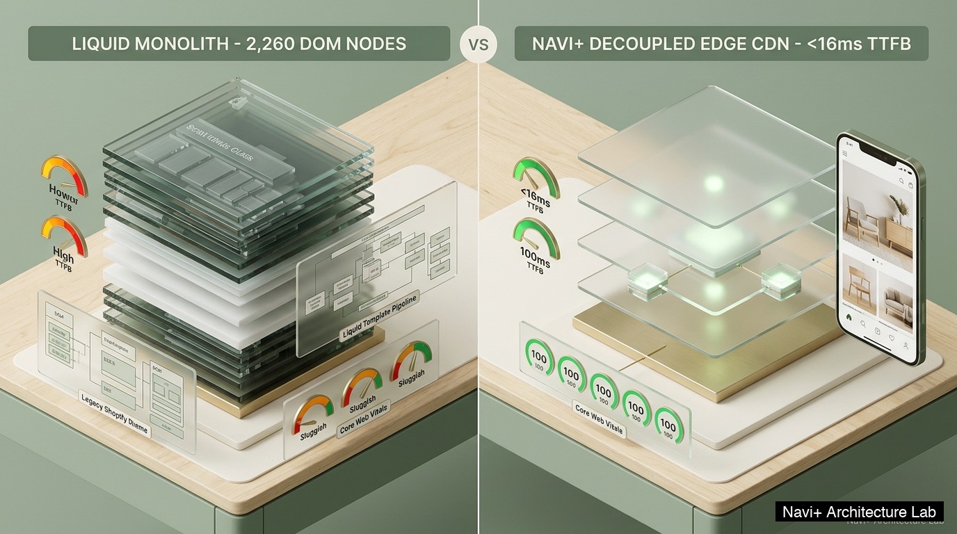 Shopify Dwell Theme Review: Home Decor Monolith vs. Decoupled Edge Architecture