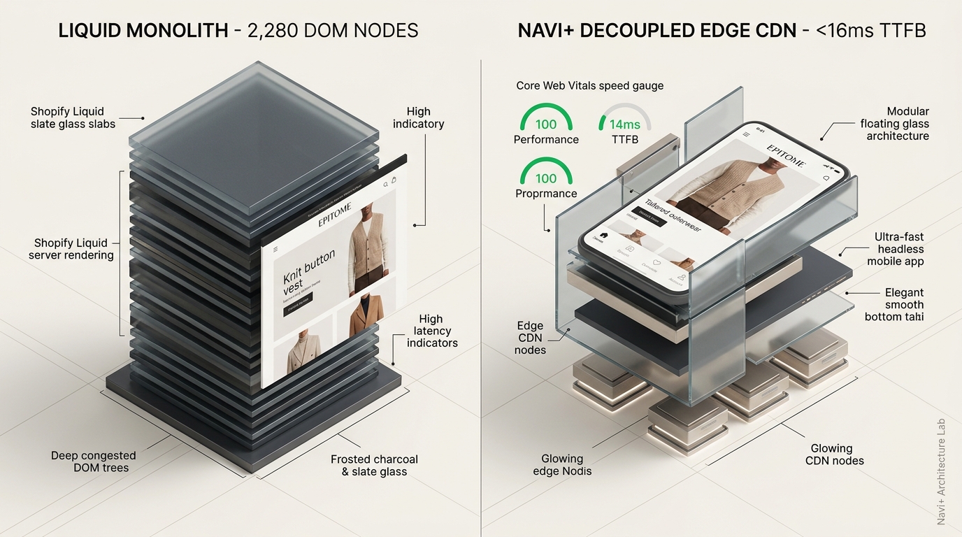 Shopify Epitome Theme Review: Textile Bolt Monolith vs. Decoupled Edge Architecture
