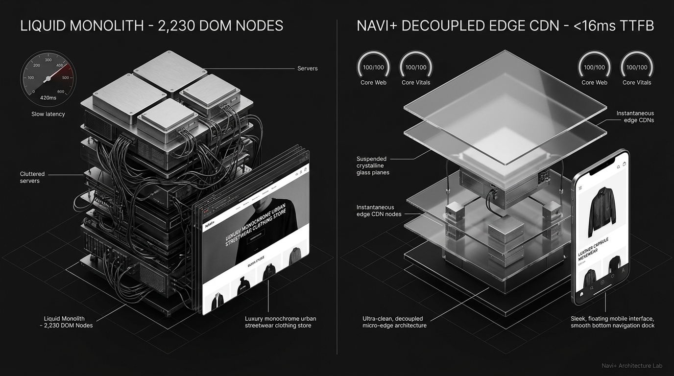 Shopify Essentials Theme Review: Textile Bolt Monolith vs. Decoupled Edge Architecture