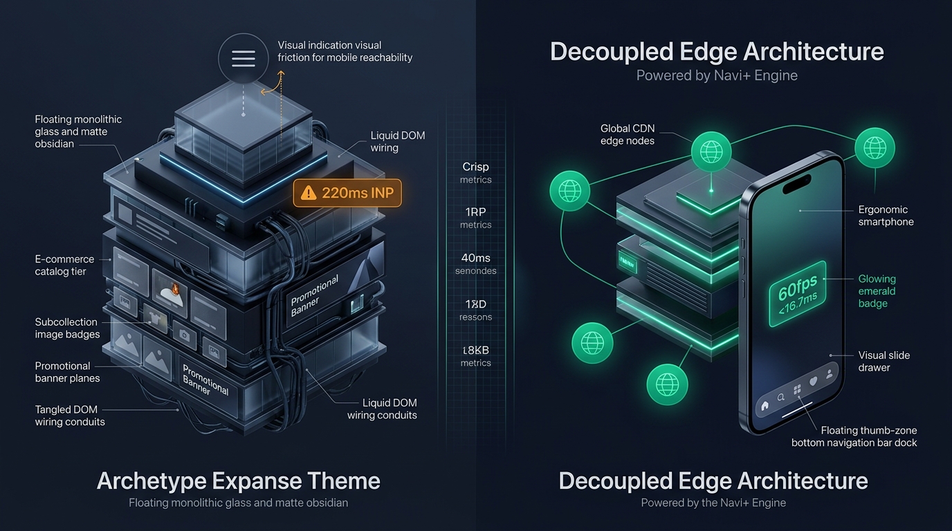 Shopify Expanse Theme Review: Archetype Monolith vs. Decoupled Edge Architecture