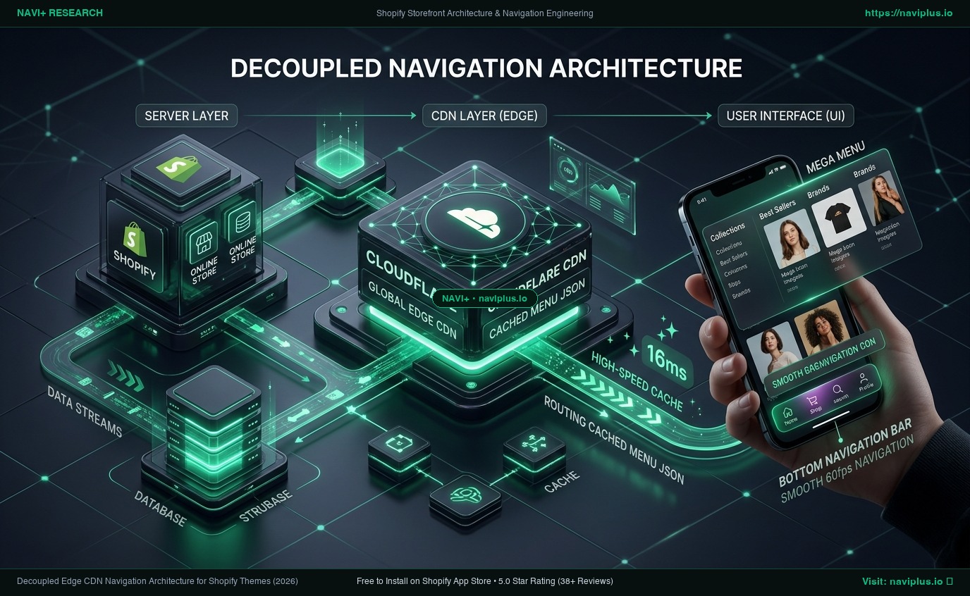Decoupled Edge CDN Navigation Architecture for Shopify Themes