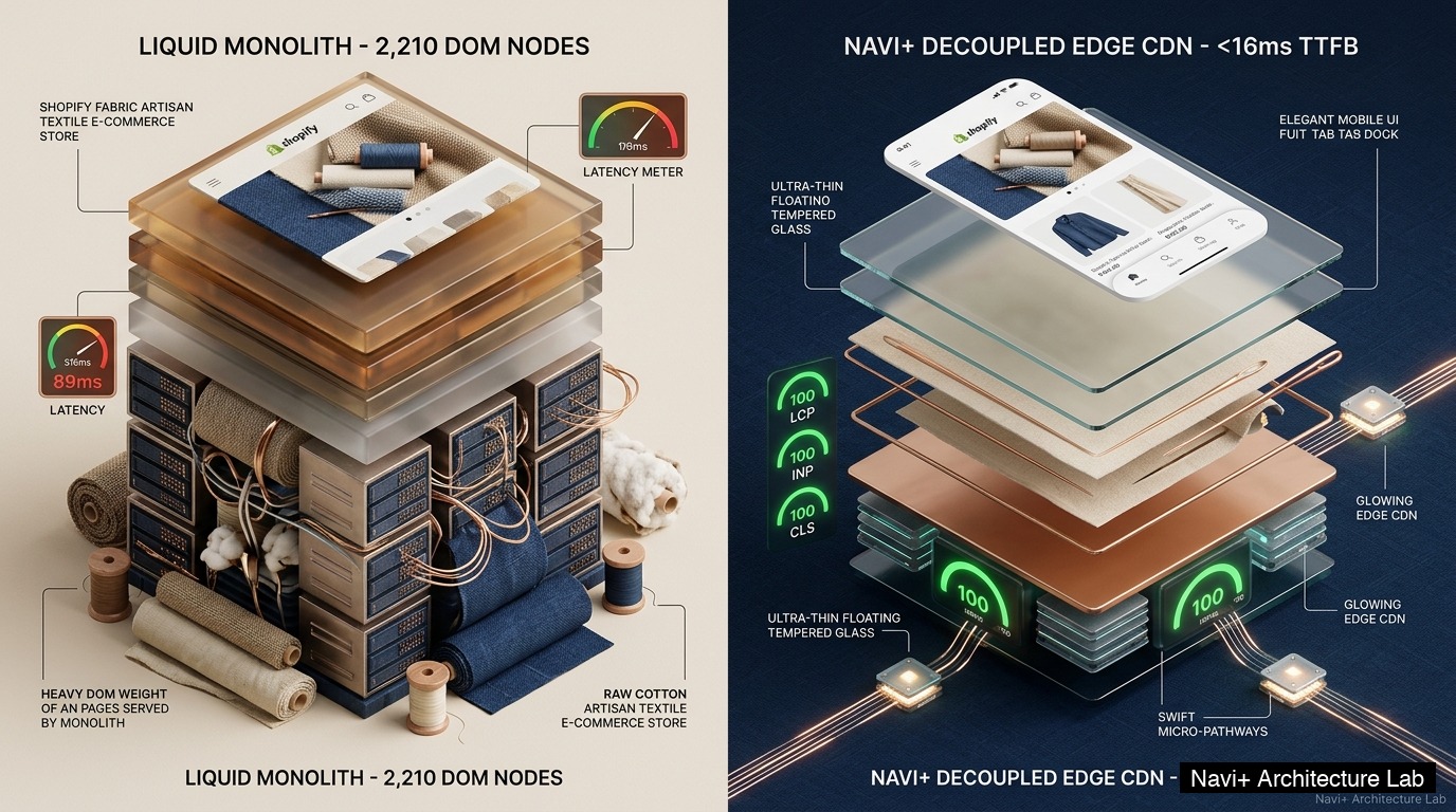 Shopify Fabric Theme Review: Textile Bolt Monolith vs. Decoupled Edge Architecture