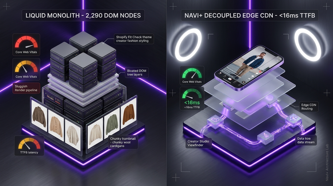 Shopify Fit Check Theme Review: Textile Bolt Monolith vs. Decoupled Edge Architecture