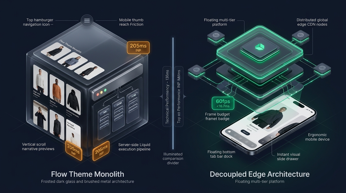 Shopify Flow Theme Review: We Are Underground Monolith vs. Decoupled Edge Architecture