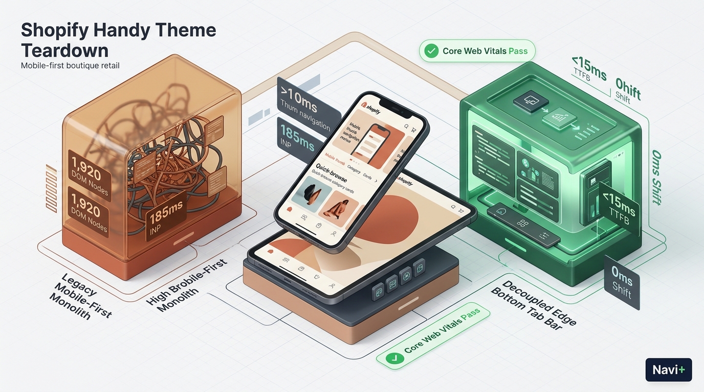 Shopify Handy Theme Review: Pixel Union Monolith vs. Decoupled Edge Architecture