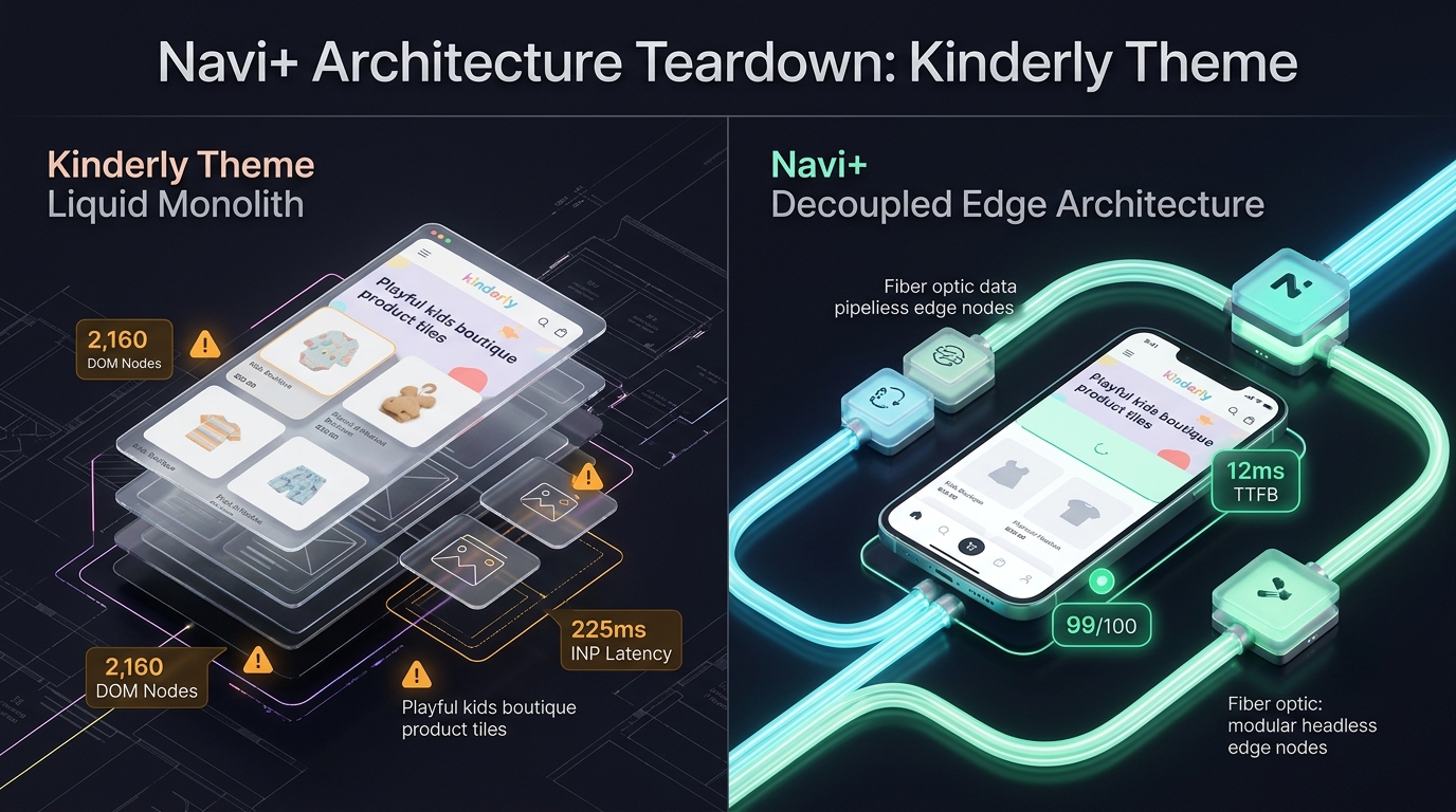 Shopify Kinderly Theme Review: Clean Canvas Monolith vs. Decoupled Edge Architecture