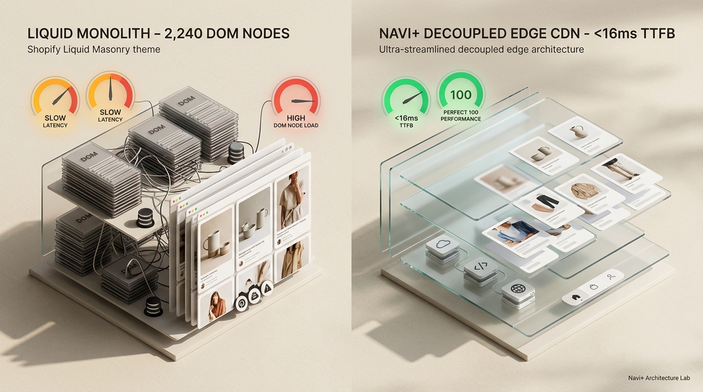 Shopify Fullmasonry Theme Review: Textile Bolt Monolith vs. Decoupled Edge Architecture