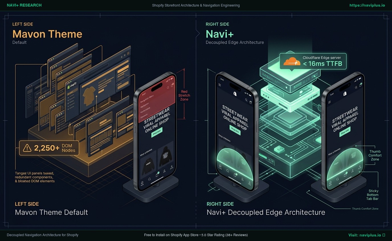 Shopify Mavon Theme Review: Streetwear Drops Monolith vs. Decoupled Edge Architecture