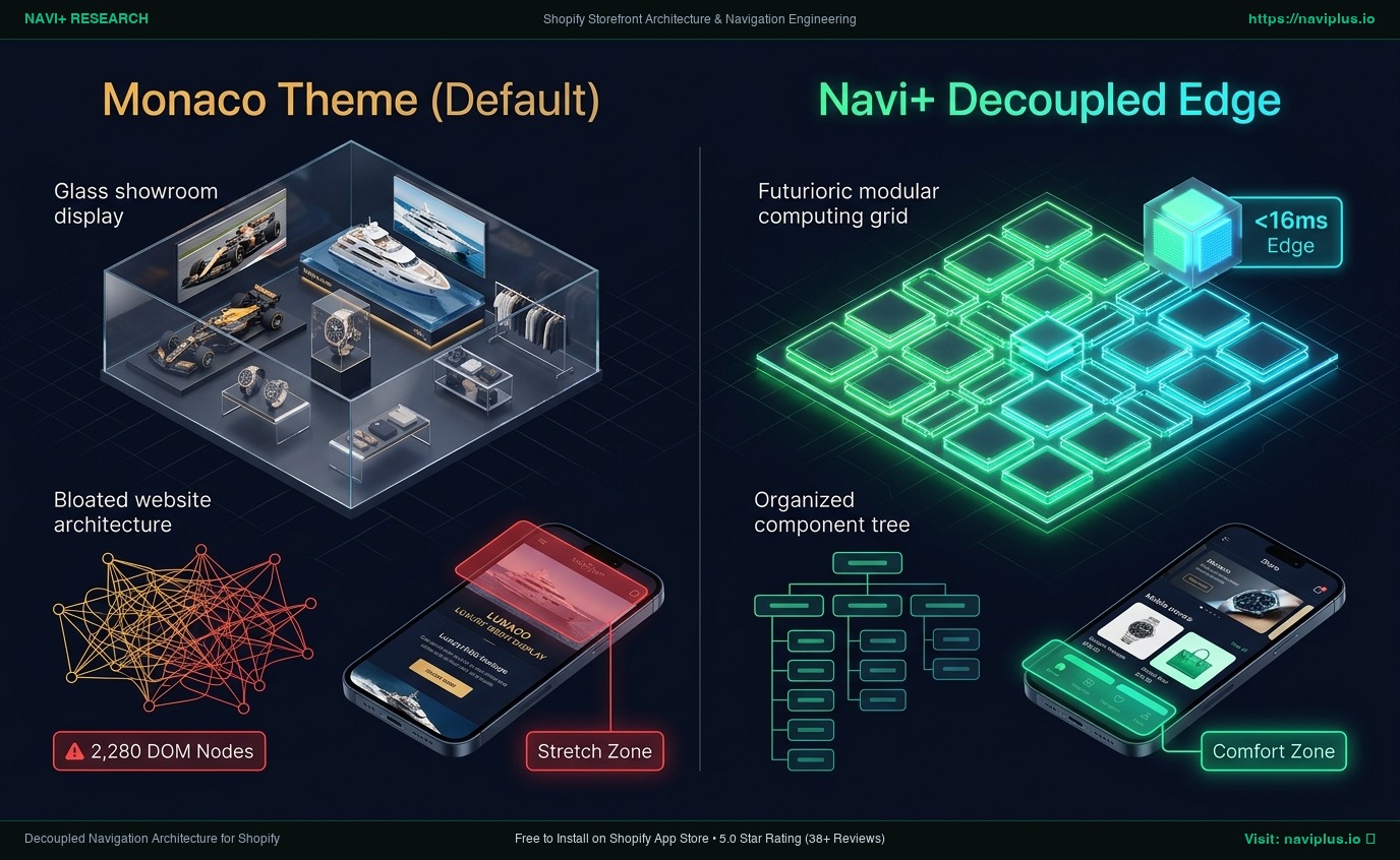 Shopify Monaco Theme Review: Mediterranean Luxury, Resortwear & Yachting Lifestyle Monolith vs. Decoupled Edge Architecture