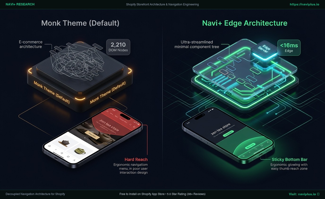 Shopify Monk Theme Review: Mindful Wellness Monolith vs. Decoupled Edge Architecture