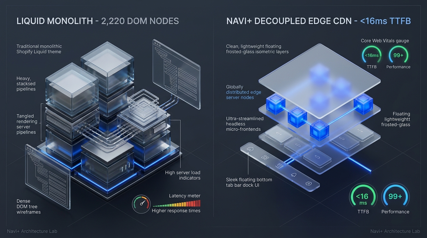 Shopify Nexa Theme Review Architecture Infographic