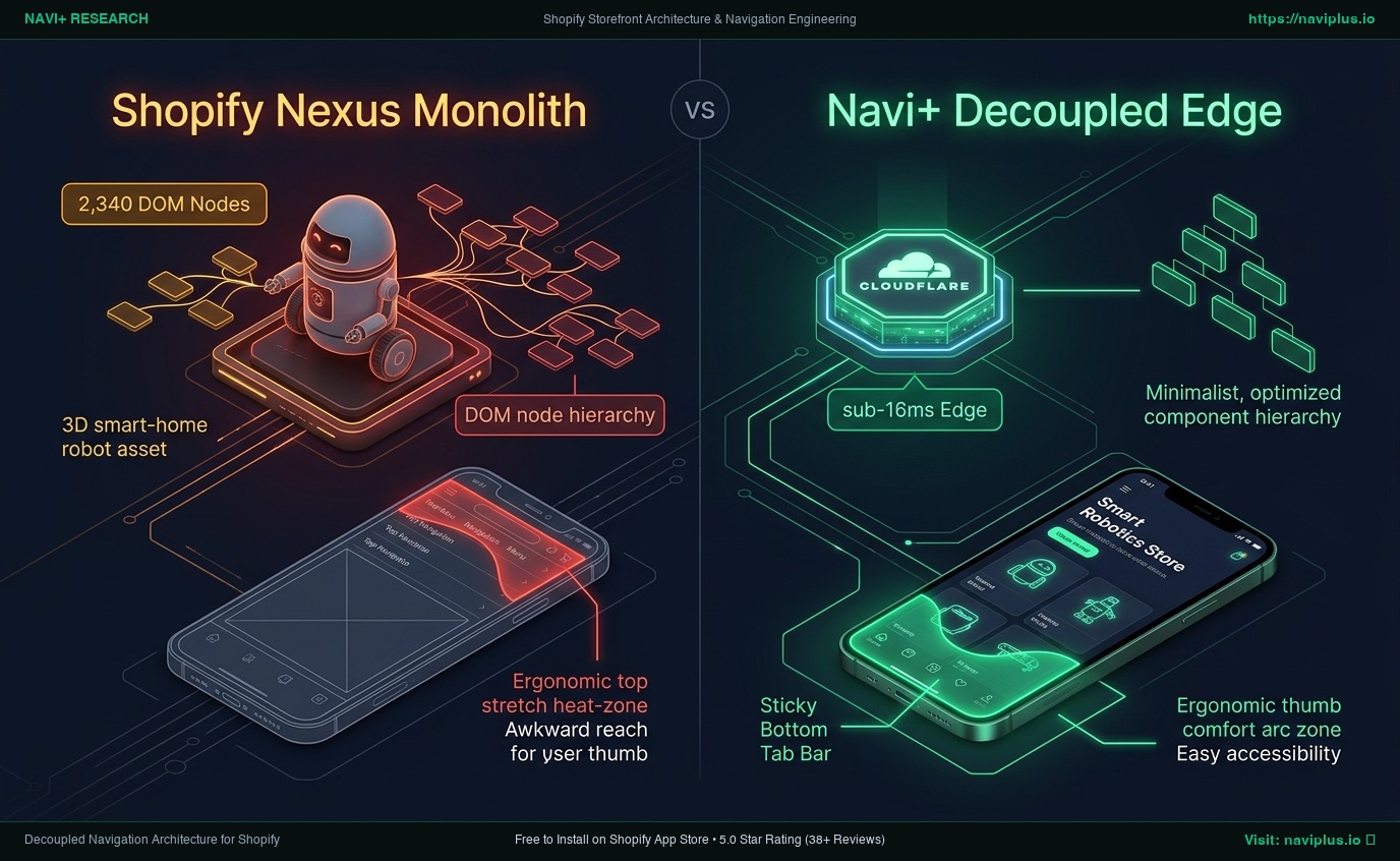 Shopify Nexus Theme Review: Enterprise High-Tech B2B & Component Datasheet Monolith vs. Decoupled Edge Architecture
