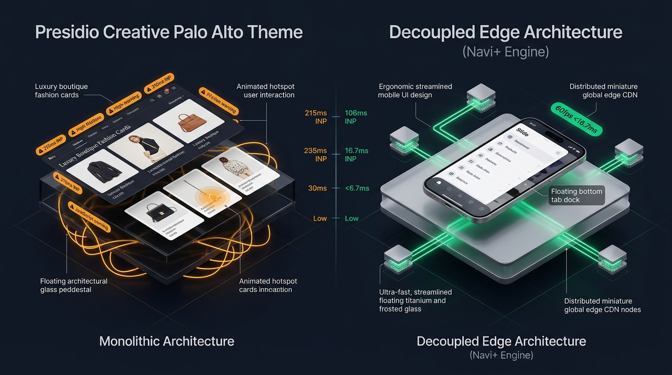 Shopify Palo Alto Theme Review: Presidio Creative Monolith vs. Decoupled Edge Architecture