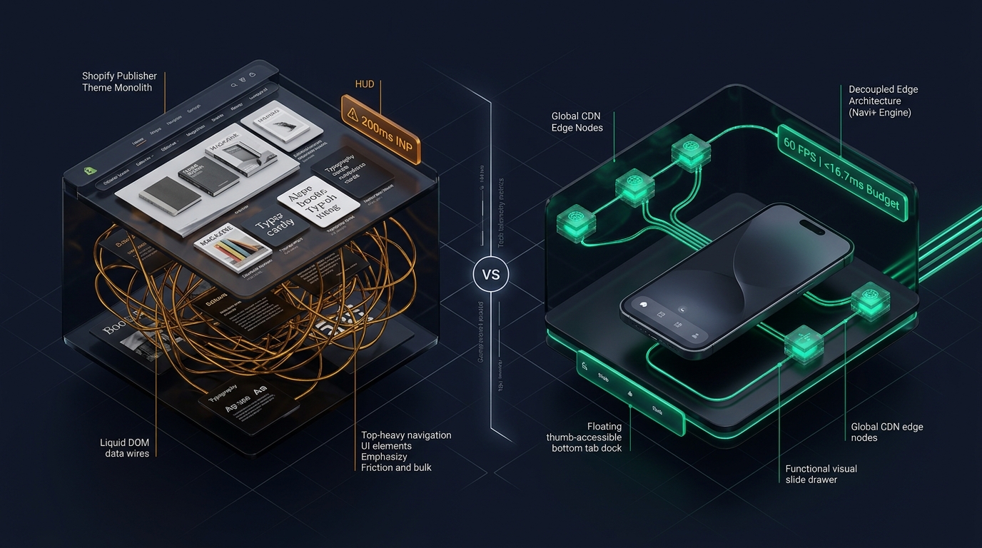 Shopify Publisher Theme Review: Shopify Monolith vs. Decoupled Edge Architecture
