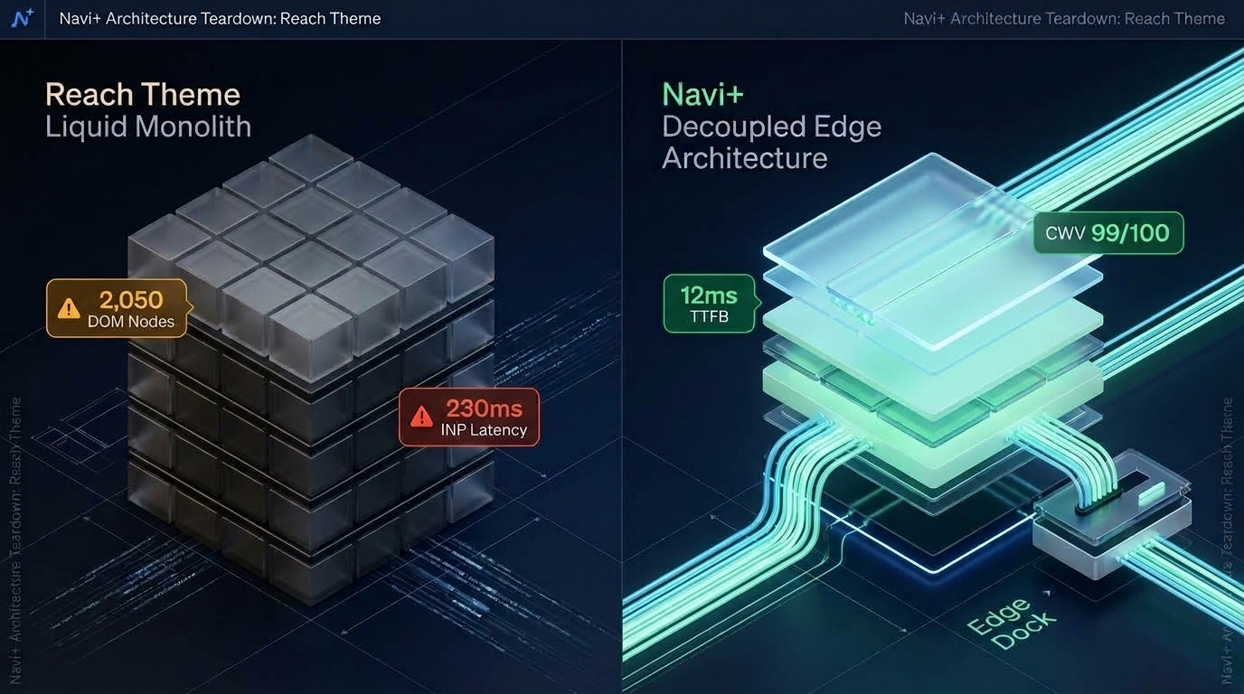 Shopify Reach Theme Review: Pixel Union Monolith vs. Decoupled Edge Architecture