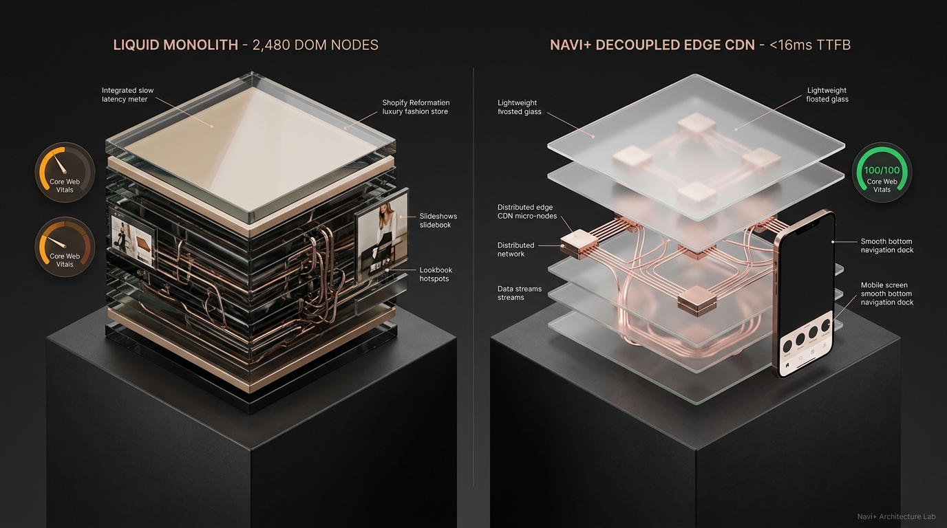 Shopify Reformation Theme Review: Editorial Luxury Fashion Monolith vs. Decoupled Edge Architecture