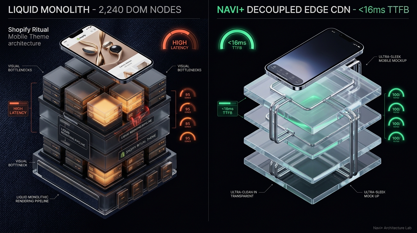 Shopify Ritual Theme Review: Textile Bolt Monolith vs. Decoupled Edge Architecture