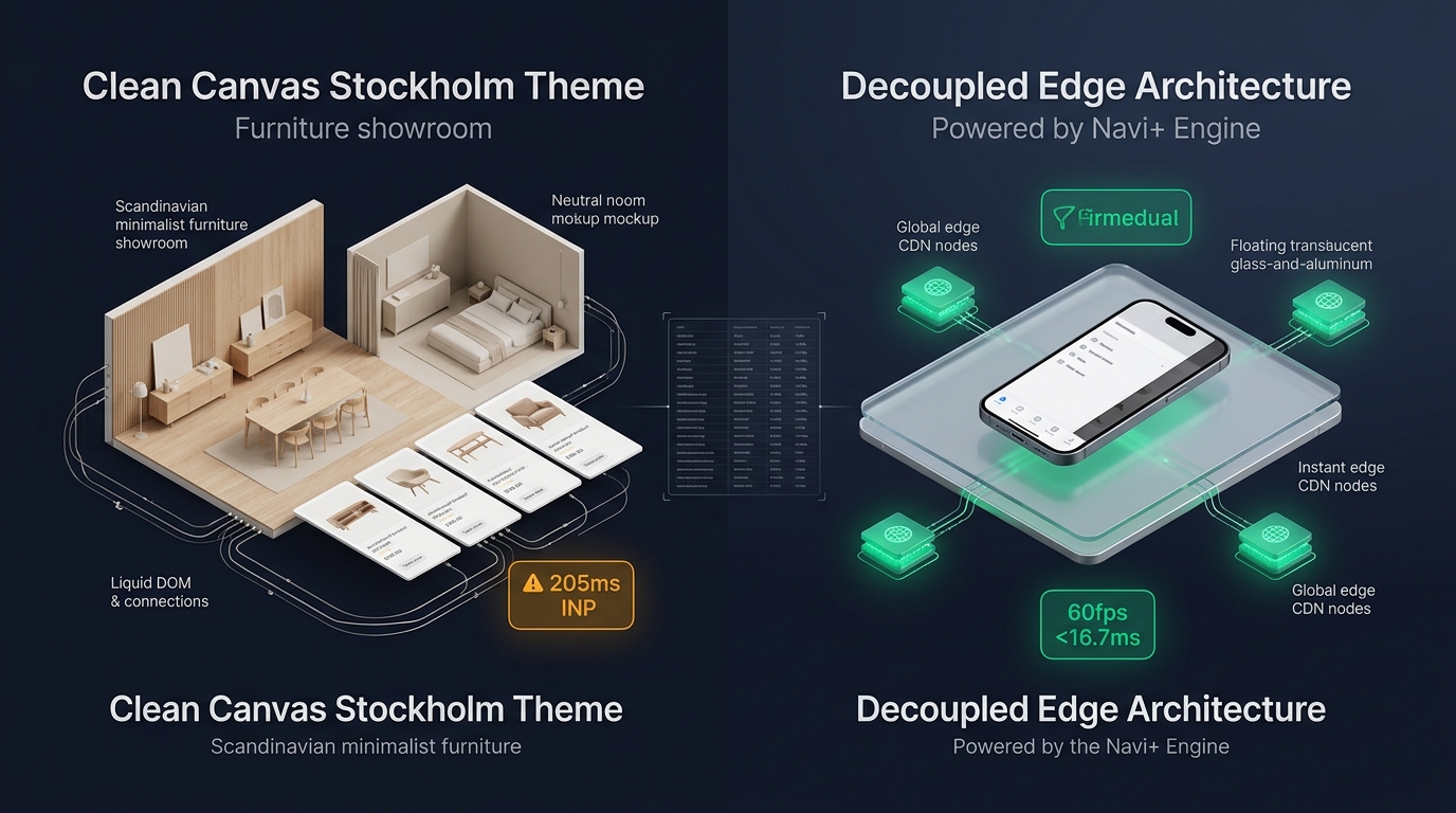 Shopify Stockholm Theme Review: Clean Canvas Monolith vs. Decoupled Edge Architecture