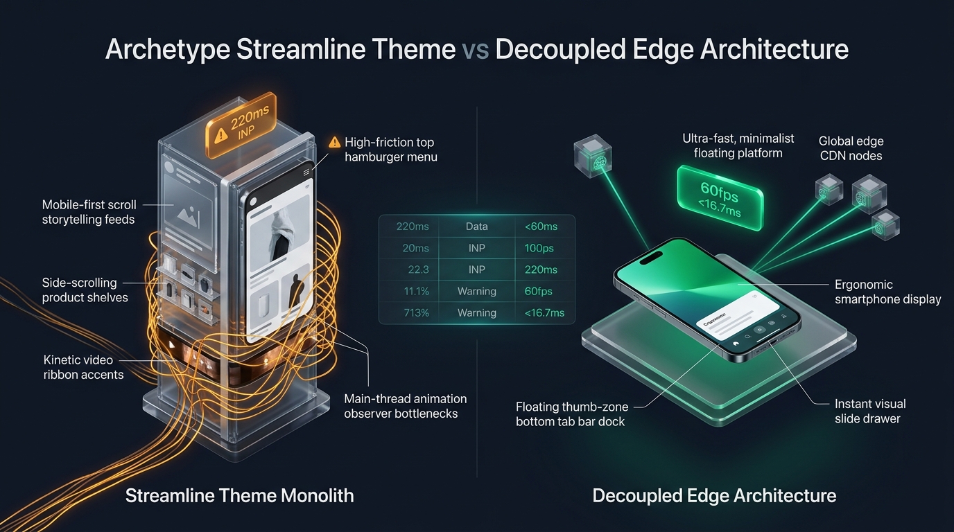 Shopify Streamline Theme Review: Archetype Monolith vs. Decoupled Edge Architecture