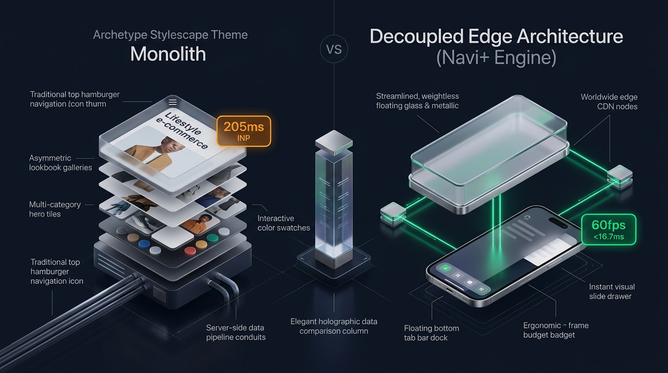 Shopify Stylescape Theme Review: Archetype Monolith vs. Decoupled Edge Architecture